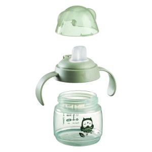 TOMMEE TIPPEE Неразливаща чаша с мек накрайник Soft Spout 150 мл, 4м+ BACSHIELD зелен Бухал TT.0288