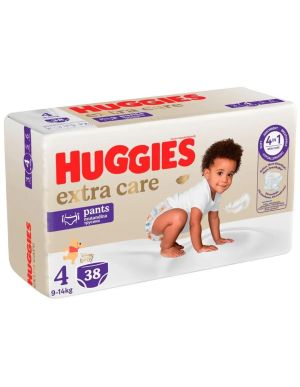 HUGGIESEXTRA CARE - Бебешки еднократни гащички пелени,Размер 4 /9-14кг./38бр./пак.