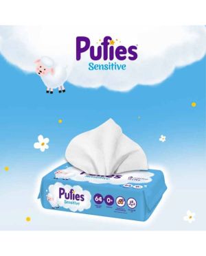 PUFIES Мокри кърпички  Sensitive - за чувствителна кожа x 64 бр.