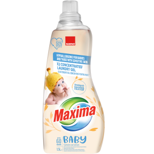 SANO MAXIMA  Baby Hypoallergenic ГЕЛ за пране ОВЕС  1,5 литър, 60 пранета/концентрат/