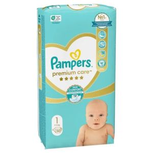 PAMPERS ПЕЛЕНИ PREMIUM CARE  1 New born (2-5 кг)50бр./пак.
