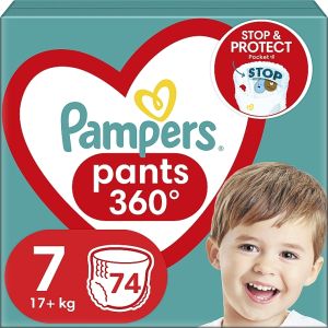 Pampers Active baby -Еднократни гащички ,Размер 7(17+кг) 74 бр./ КАШОН 