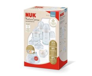  NUK Стартов сет стъклени бебешки шишета + залгалка Nature sense   225.224