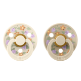 BIBS Liberty COLOUR Strawberries and Cream Ivory, 2 бр. Биберони 6-18 месеца/12019102/