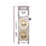 BIBS Liberty COLOUR Strawberries and Cream Ivory, 2 бр. Биберони 6-18 месеца/12019102/